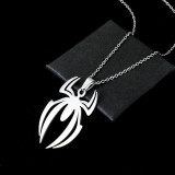 Stainless Steel Halloween Spider Man Pendant Necklace Halloween Gift