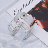 Metal Bracelet Punk Open Bracelet Hollow Simple Handpiece fit 20MM Snaps button jewelry wholesale