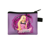 Barbie Princess Zero Wallet Girl Cute Cartoon Portable Card Bag Fashion Polyester Storage Bag