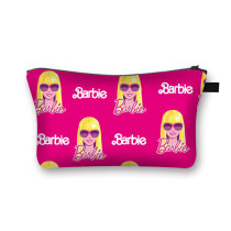 Barbie Princess Makeup Bag Printed Polyester Handbag Portable Large Capacity Storage Bag