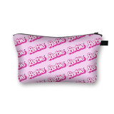 Barbie Princess Makeup Bag Printed Polyester Handbag Portable Large Capacity Storage Bag