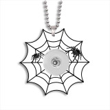 Halloween Pumpkin Ghost Bat Spider  Acrylic 60CM Necklace Pendant  20MM Snaps button jewelry wholesale