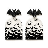 Halloween Bat Acrylic Transparent Earrings Terrifying Holiday Fashion Gift Earrings
