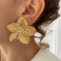 Stainless steel flower butterfly earrings