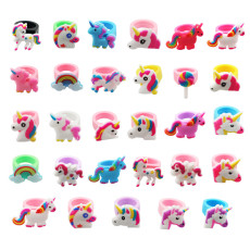 Unicorn Ring PVC Soft Rubber Finger Ring Silicone Finger Ring Children's Cartoon Ring Baby Kindergarten Gift