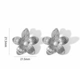 Stainless steel flower  earrings