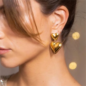 Stainless steel love  earrings