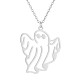 Stainless Steel Ghost Halloween Pendant with Hollow Out Design Necklace