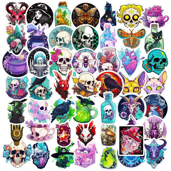 50 Pharmacist Skeleton Stickers Personalized Horror Skeleton Apothecare Pharmacist Waterproof Stickers