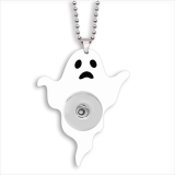 Halloween  Ghost   Acrylic 60CM Necklace Pendant  20MM Snaps button jewelry wholesale