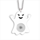 Halloween  Ghost   Acrylic 60CM Necklace Pendant  20MM Snaps button jewelry wholesale