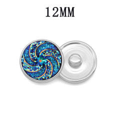 12MM design Resin snap button charms