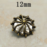 12MM Pearl  metal snap button charms