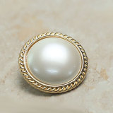 23MM Pearl  metal snap button charms