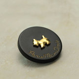 20MM Cute little dog black and white  metal snap button charms