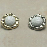 23MM Flower Metal snap button charms