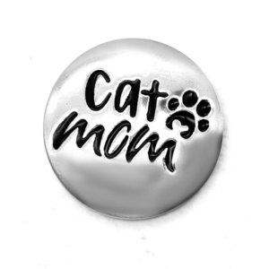 20MM MOM dog cat print Enamel design  Metal snap buttons