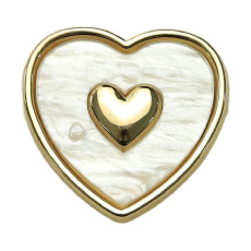 23MM Love shell  metal snap button charms