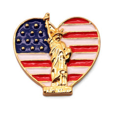 20MM Statue of Liberty, American Flag, Gold ,Love  design  Metal snap buttons