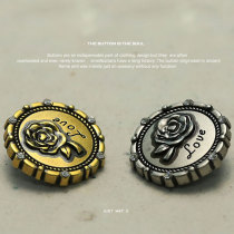 23MM Love Rose  metal snap button charms