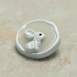 23MM Cute Rabbit metal snap button charms