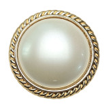 23MM Pearl  metal snap button charms