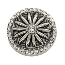 20MM sunflower rhinestone  metal snap button charms