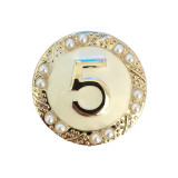 23MM Pearl  metal snap button charms