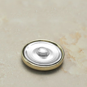 23MM Pearl white metal snap button charms