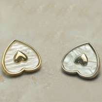 23MM Love shell  metal snap button charms