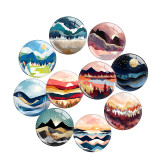 Painted metal 20mm snap buttons  views star moon charms