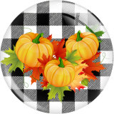 Painted metal 20mm snap buttons  Turkey Thanksgiving Print charms