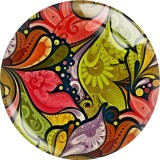 Painted metal 20mm snap buttons  design Print charms