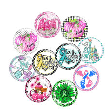 Painted metal 20mm snap buttons  faith charms