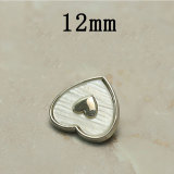 12MM Love shell  metal snap button charms