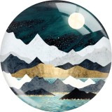 Painted metal 20mm snap buttons  views star moon charms