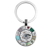 Bohemian Lucky Charm Pendant Time Gemstone Glass Necklace Keychain