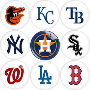 Painted metal 20mm snap buttons  MLB 2023 NEW baseball team Print charms