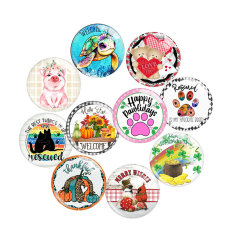 Painted metal 20mm snap buttons   Holiday charms