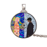 American Drama Wednesday Adams Family Pendant Time Gem Glass Necklace