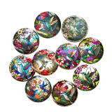 Painted metal 20mm snap buttons  bird Print charms