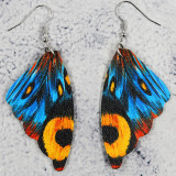 PU leather Butterfly wing earrings