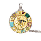 Bohemian Lucky Charm Pendant Time Gemstone Glass Necklace Keychain