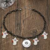 Creative and Fun Pumpkin Bat Ghost Halloween Necklace fit  20MM Snaps button jewelry wholesale
