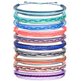 Simi Yafeng Braided Bracelet Colorful Wax Thread Fried Dough Twists Braid Combination Beach Hand Rope