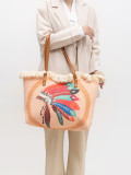 Bohemian Dream Net Canvas Bag Commuter Shoulder Bag High Capacity Bag