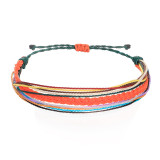 Simi Yafeng Braided Bracelet Colorful Wax Thread Fried Dough Twists Braid Combination Beach Hand Rope