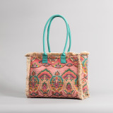 Tote Bag Bohemian Shoulder Bag Handbag High Capacity Canvas Bag