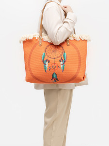 Bohemian Dream Net Canvas Bag Commuter Shoulder Bag High Capacity Bag