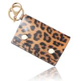 Leopard PU leather keychain pendant, change bag, card bag, handbag, certificate bag